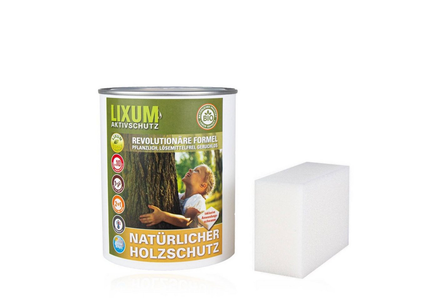 LIXUM Holzschutzlasur LIXUM 100% biologische & natürliche BIO Holzschutz Lasur - universell von LIXUM