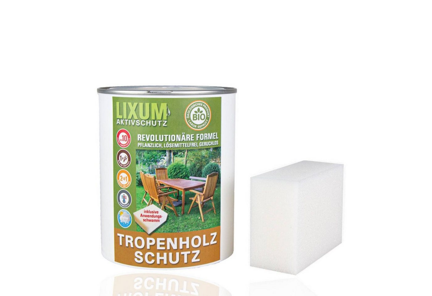 LIXUM Holzschutzlasur LIXUM Biologischer Holzschutz Tropenholzschutz Palisander LIXUM Holzschutzlasur LIXUM Biologischer Holzschutz Tropenholzschutz Palisander von LIXUM