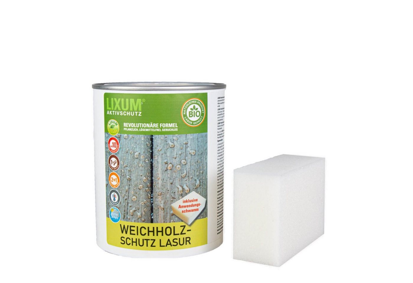 LIXUM Holzschutzlasur LIXUM Biologischer Holzschutz Weichholzschutz universell LIXUM Holzschutzlasur LIXUM Biologischer Holzschutz Weichholzschutz universell von LIXUM