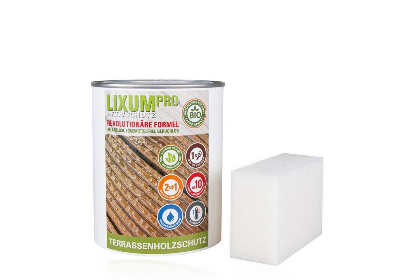 LIXUM Holzschutzlasur LIXUM Pro Biologischer Terassenholzschutz von LIXUM