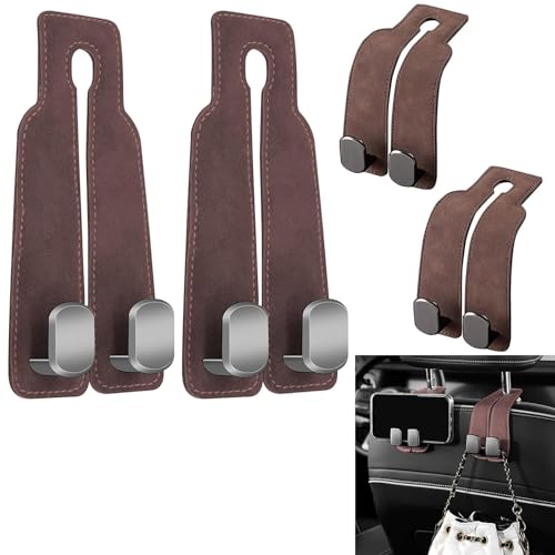 LIYANGT1 4 Stück Haken für die Kopfstütze im Auto für Dacia Duster II 01.2018 2019 2020 2021 2022 2023 2024, Autositz-Kopfstützenhaken Leder multifunktionaler Auto Lagerung Haken,Brown LIYANGT1 4 Stück Haken für die Kopfstütze im Auto für Dacia Duster II 01.2018 2019 2020 2021 2022 2023 2024, Autositz-Kopfstützenhaken Leder multifunktionaler Auto Lagerung Haken,Brown von LIYANGT1