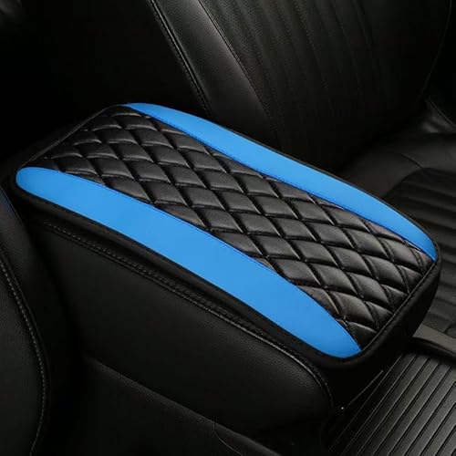 LIYANGT1 Auto-Armlehnenkissen aus Leder für Renault Captur 2 E-Tech Hybrid 2020-2025, Wasserdicht Auto-Mittelkonsolen-Abdeckung Mikrofaser Auto Armlehnenabdeckung,Blue von LIYANGT1