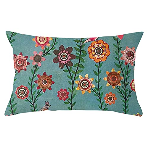 Dekorativ Kissenbezug Kissenhülle 1er Set Baumwoll und Leinen Doppelseitig mit Unsichtbarem Reißverschluss Zierkissenbezüge für Outdoor Wohnzimmer Schlafzimmer 35x55cm/14x22inch,Grüne abstrakte Blumen Dekorativ Kissenbezug Kissenhülle 1er Set Baumwoll und Leinen Doppelseitig mit Unsichtbarem Reißverschluss Zierkissenbezüge für Outdoor Wohnzimmer Schlafzimmer 35x55cm/14x22inch,Grüne abstrakte Blumen von クロスフィールド(Crossfield)