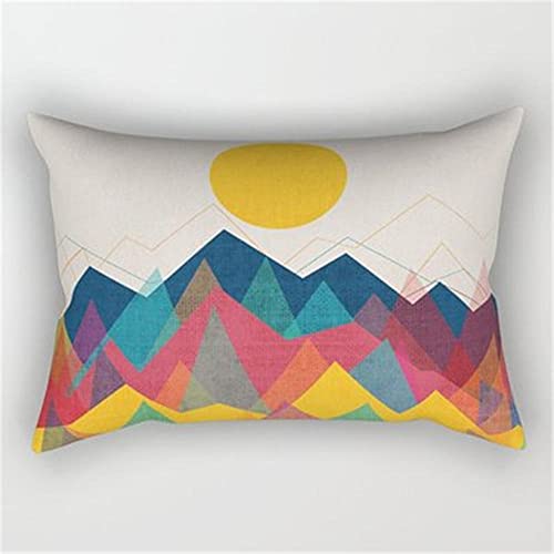 Dekorativ Kissenbezug Kissenhülle 1er Set Baumwoll und Leinen Doppelseitig mit Unsichtbarem Reißverschluss Zierkissenbezüge für Outdoor Wohnzimmer Schlafzimmer 40x65cm/16x26inch,Einfache Bergkulisse Dekorativ Kissenbezug Kissenhülle 1er Set Baumwoll und Leinen Doppelseitig mit Unsichtbarem Reißverschluss Zierkissenbezüge für Outdoor Wohnzimmer Schlafzimmer 40x65cm/16x26inch,Einfache Bergkulisse von クロスフィールド(Crossfield)