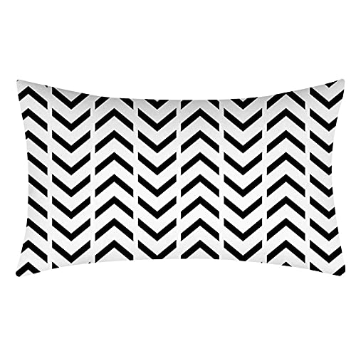 Kissenbezug 50x70cm 1er Set Kissenhülle Quadratischer Kopfkissenbezug Nordische Schwarz Weiß Geometrie Samt Zierkissenbezüge mit Unsichtbarem Reißverschluss Einseitiger für Sofa Home Dekor,20x28inch Kissenbezug 50x70cm 1er Set Kissenhülle Quadratischer Kopfkissenbezug Nordische Schwarz Weiß Geometrie Samt Zierkissenbezüge mit Unsichtbarem Reißverschluss Einseitiger für Sofa Home Dekor,20x28inch von クロスフィールド(Crossfield)