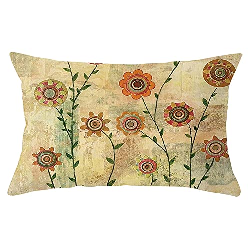 Kissenhülle 40x60cm Baumwoll und Leinen Abstrakte gelbe Blumen B573 Quadratisch Dekokissen mit Unsichtbarem Reißverschluss Doppelseitig Kissenbezug für Sofa Home Zuhause Dekor,1 Stück Kissenhülle 40x60cm Baumwoll und Leinen Abstrakte gelbe Blumen B573 Quadratisch Dekokissen mit Unsichtbarem Reißverschluss Doppelseitig Kissenbezug für Sofa Home Zuhause Dekor,1 Stück von クロスフィールド(Crossfield)