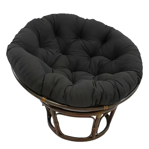 LIYGAOF Gartenmöbel Schaukelstuhl Kissen, Hängesessel Kissen, Hängeei Hängesessel Pads, Schaukelstuhlkissen, Gartenschaukel Hängesesselkissen, Doppeltes Stuhlkissen(Schwarz,50 * 50cm) von LIYGAOF