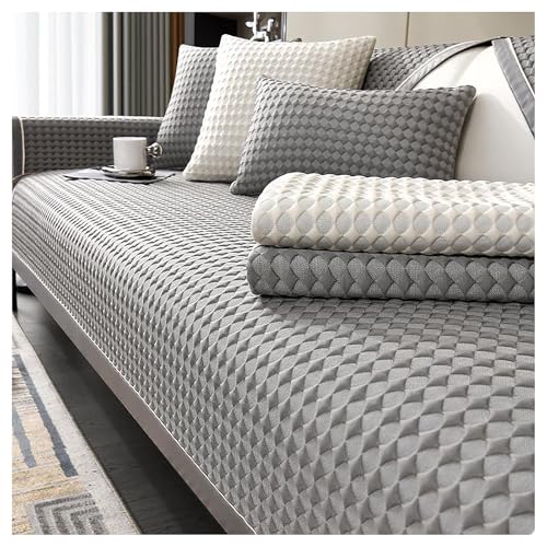 LIYGAOF Neue Kühlende Sofabezug, Sofadecken Für Sitzfläche, Summer Protection Anti Scratch Couch Cover, Hund Katze Sofaschutz, Couch Überzug 1/2/3/4 Sitzer(Gray,110 * 160cm) von LIYGAOF
