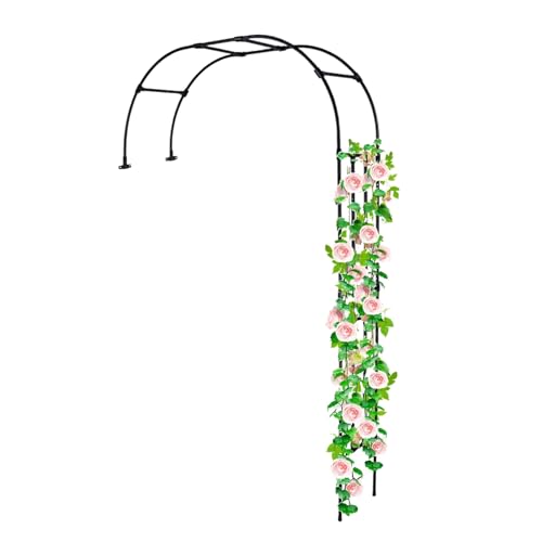 LIYI929GP Garten-Torbogen Rankgitter Wandbogen Rosenbogen Halbbogen, Rosen Halbbogen Garten Torbogen Metall Dauerhaft AntiRost, Rosenpavillon Rosenspalier Hochzeitsbogen Pflanzen Klettergerüst Rack von LIYI929GP