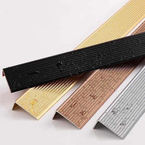 LIYI929GP Treppenkante Treppenkantenprofil In L-Form Aus Aluminium, Montagematerial Stufenkantenprofil Schwarz Silber Gold, EinfachsZuInstallieren, Stufen Kantenprofil Treppen Profil Winkelprofil LIYI929GP Treppenkante Treppenkantenprofil In L-Form Aus Aluminium, Montagematerial Stufenkantenprofil Schwarz Silber Gold, EinfachsZuInstallieren, Stufen Kantenprofil Treppen Profil Winkelprofil von LIYI929GP