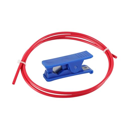 tianwandong 1/3/5M ID2.0mm OD4.0mm 1,75 Filament-Zuführschlauch Rohr 3 CR10 ET4 ET5 3D-Druckerteil(Red with Cutter,5 Meters) von LIYIANWAN