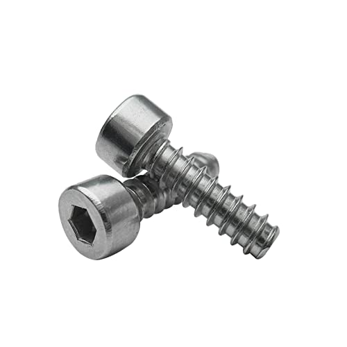 tianwandong 100 Stück Edelstahl-Innensechskant-Blechschraube for Kunststoff M2 M2.6 M3 M3.5 M4 M5(M2.6X10) von LIYIANWAN