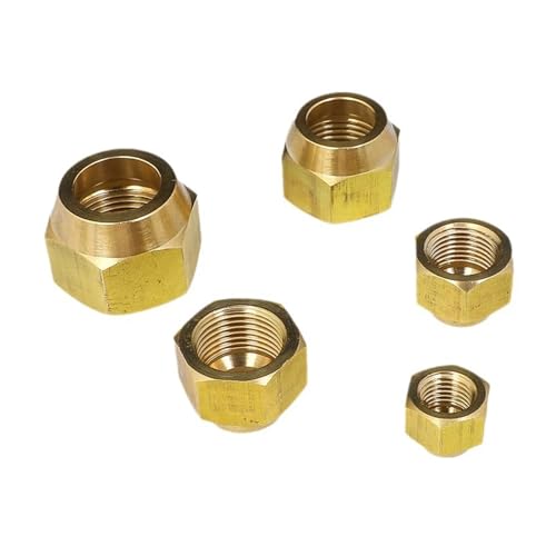 tianwandong 1pc 45 Standard 1/4 "3/8" 1/2 "3/4" Flare Messing Mutter Rohr Fitting Adapeter Klimaanlage(A2) von LIYIANWAN