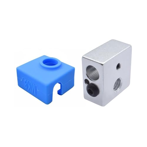 tianwandong 3D-Drucker MK8 Silikonsocken Blockheizung Silikon-Isolierabdeckung for a6 a8 i3 MK7 / MK8 / MK9(Blue and block) von LIYIANWAN