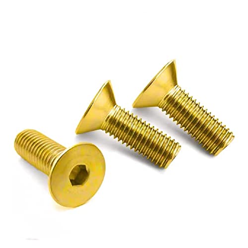 tianwandong 50 teile/los DIN7991 GB70.3 M3 M4 M5 Messing Sechskant Innensechskant Senkkopf Inbusschraube(M5X20 50PCS) von LIYIANWAN