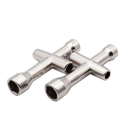 tianwandong Maccurat MK8 Düsenschlüssel M2 M2.5 M3 M4 Schraubenmutter Sechskant-Kreuzschlüssel Hülsenwartung Modellauto Radwerkzeug(2PCS) von LIYIANWAN