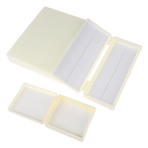 tianwandong Objektträgerbox aus Kunststoff for Mikroskopgläser, 25/50/100 Stück, Aufbewahrungsbox for biologische Scheiben, Halter for vorbereitete Objektträger(A) von LIYIANWAN