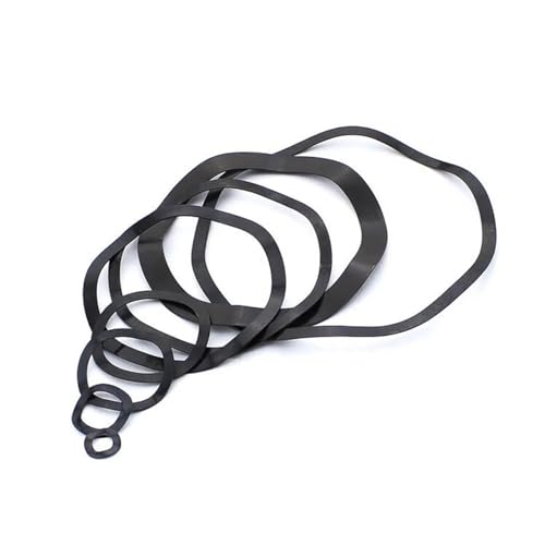tianwandong Wellenfederscheibe 65Mn Kohlenstoffstahl dreiwellige schwarze Dichtung Elastische Unterlegscheiben Wellendichtungsfeder(4x8x0.25mm 50pcs) von LIYIANWAN