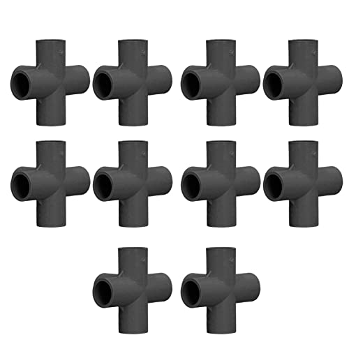 10 PCs PVC Rohranpassung 20 mm 5 -Wege Ellbogenanschluss für Innenmöbel im Innenbereich (Schwarz) von LIYJTK