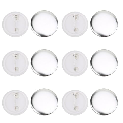 100 Sets 37mm Abzeichen Pin -Taste Teile Abzeichen Machen leichter Gewicht langlebig einfach zu verwenden Tinplate DIY -Handwerksmaterialien von LIYJTK