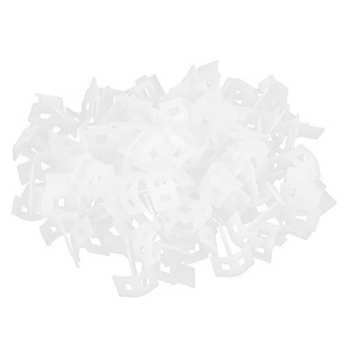 100 pcs Keramikfliesen -Nivellierungssystem Floor Levor Locator Tool Spacer Construction Tool White HDPE 100pcs Bag Fliesen Pflastersteine ​​Auxiliary Levelerer von LIYJTK