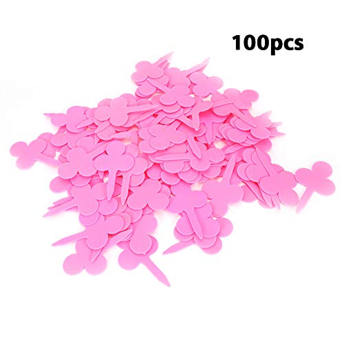 100PCS Farben Garten Label Blattform Pflanzen Label PVC Material wasserdicht langlebig für Garten Dekoration (Rosa) von LIYJTK
