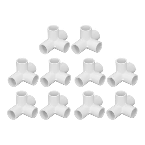 10PCS PVC Rohr Fitting Anschlüsse 0,8 in Rohr Splice 4 Weg Ellenbogen Fitting Zelt Verbindung (Weiß) von LIYJTK