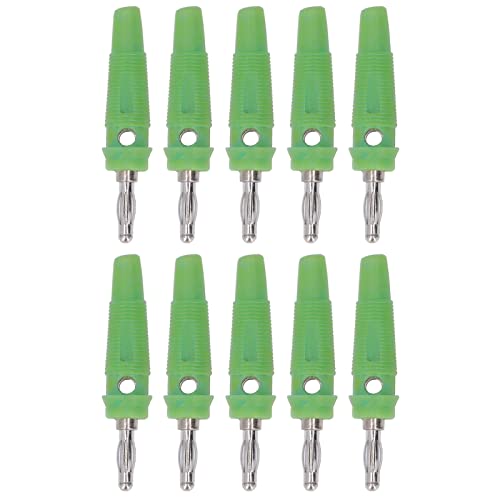 10pcs/set 4mm Bananen -Stecker -Stecker -Steckdosenanschluss Stabiler Stromgetriebe Generatoren Gummiplattierte Messing (Grün) von LIYJTK