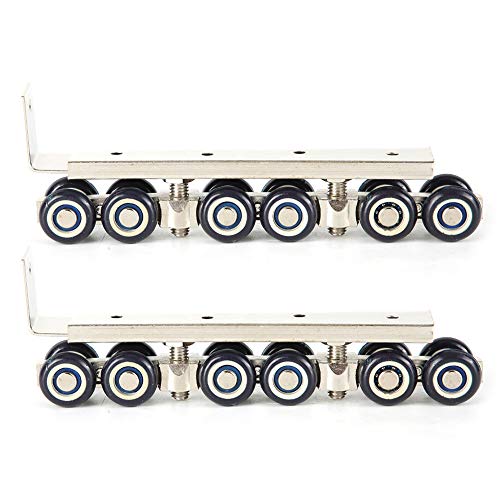 12 Kleiderbügel Roller Mute Schiebetür Tor Roller Pulley Schrank Hardware Kit für Indoor und Outdoor Schiebetür von LIYJTK