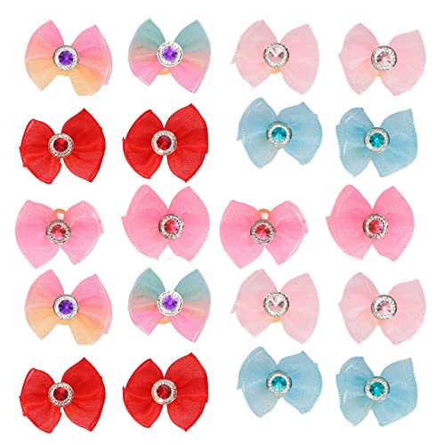 20pcs Hundebögen mehrfarbiger Strasskügelchen Haustier -Pflege -Bogenknoten mit Gummibändern süßes stilvolles Accessoires für Haustiere und Mädchen geeignet 20pcs Hundebögen mehrfarbiger Strasskügelchen Haustier -Pflege -Bogenknoten mit Gummibändern süßes stilvolles Accessoires für Haustiere und Mädchen geeignet von LIYJTK