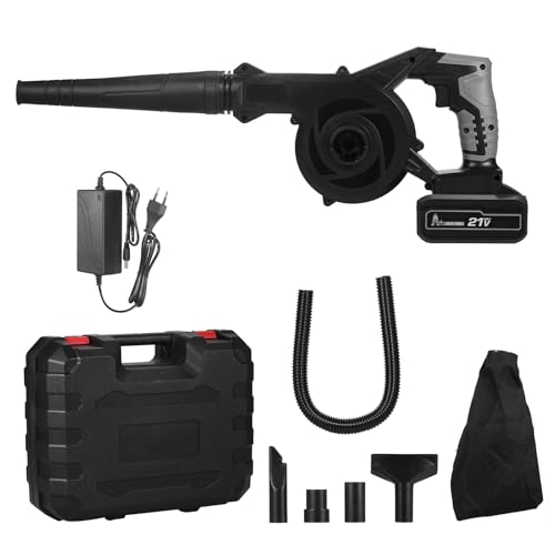 21V 4.0ah Lithium Air Blower Sweeping Cleaner Garten Elektrowerkzeug Kit Kit (Schwarz) von LIYJTK