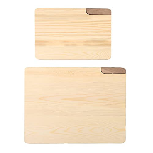 2pcs Holzhackingbretter langlebige Küchenschneidebrett für Gemüse Obst Fleischbrot von LIYJTK
