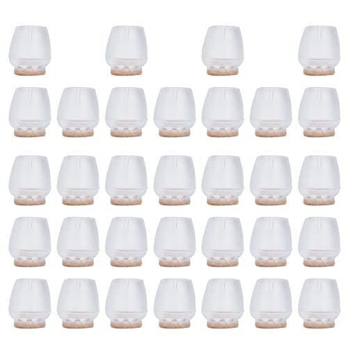 32 Stück rutsch Feste Möbel Bein Abdeckung Stumm-Silikon-Tische Stühle Bein Kappen Bodenschutz transparent für Stühle Tische Sofas Hocker 32 Stück rutsch Feste Möbel Bein Abdeckung Stumm-Silikon-Tische Stühle Bein Kappen Bodenschutz transparent für Stühle Tische Sofas Hocker von LIYJTK