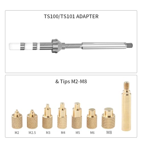 3D-Druckerzubehör Heiße Schmelzenköpfe Set Messing Insertion Tool M2-M8 Modell Heizungszubehör Kit von LIYJTK