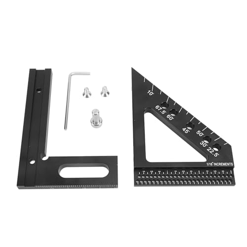 3D -Multi -Winkel -Messung Lineal Aluminiumlegierung Holzbearbeitung Square Square Tractor Mitor Dreieckszeichnung für Handwerkbegeisterte von LIYJTK