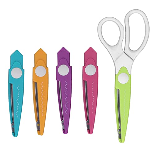 5 in 1 Bastelschere Dekorative Kanten Austauschbares Blätter DIY Handcraft Edelstahl Kinderschere Schule 5 in 1 Bastelschere Dekorative Kanten Austauschbares Blätter DIY Handcraft Edelstahl Kinderschere Schule von LIYJTK