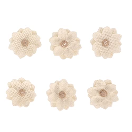 6pcs Sackleinenblumen Lotos Form Europäische Retro -Sackleinen Blumen DIY Hand gefertigtes weißes Stoff Blumen Hochzeitsfeier 6pcs Sackleinenblumen Lotos Form Europäische Retro -Sackleinen Blumen DIY Hand gefertigtes weißes Stoff Blumen Hochzeitsfeier von LIYJTK