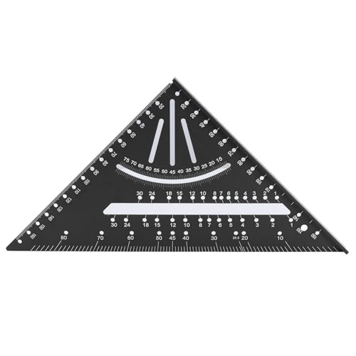 ALUMINIUM TRIANGLE RULER GENAUER RICHTIGES WINKEL FÜR HOLZ (Schwarz) von LIYJTK