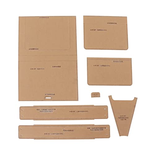 Acryl -Brieftaschenvorlage 8PCS Professionelle präzise schneiden klare Schablonen für Mund Gold Bag DIY von LIYJTK