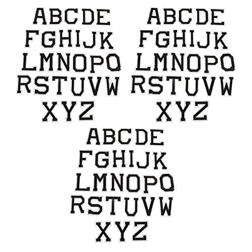 Alphabet Patch Pack Schwarz -Weiß DIY Dekorative Handwerk für Kleidung Kinder Polyester von LIYJTK