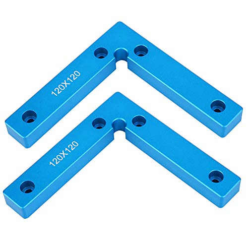 Aluminium 90 Grad Positionierung quadratischer Leichtweiß für Holzbearbeitung 2PCS 120x120 mm L Form Eckklemme Werkzeug von LIYJTK