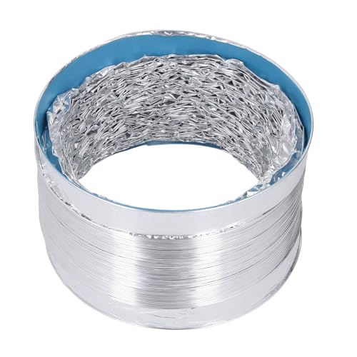 Aluminiumfolienkanal -Entlüftungsschlauch für HLK -Systeme Küchenbäder Gewächshäuser Trocknerräume [einfache Installation] [7 Zoll Durchmesser] von LIYJTK