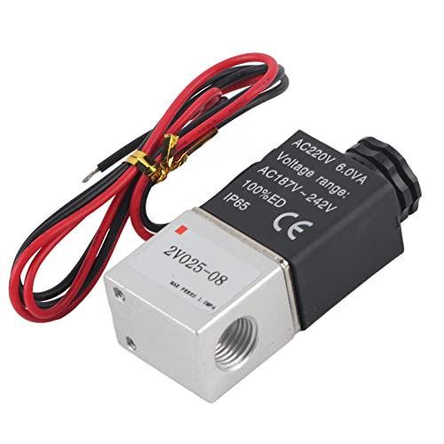 Aluminiumlegierung Fast Response Magnet Ventil 2 Wege für verschiedene Arbeitsszenarien G1/4in 2v025-08 (AC220V) von LIYJTK