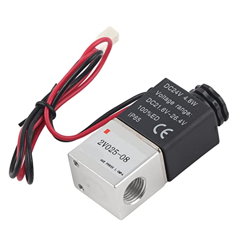 Aluminiumlegierung Fast Response Magnet Ventil 2 Wege für verschiedene Arbeitsszenarien G1/4in 2v025-08 (DC24V) von LIYJTK