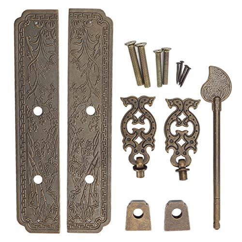 Antike Griffe Pflaumen Orchidee Bambus Chrysanthemum Chinesische Retro Antique Brass Bronze Möbelschrank Griff 3x15 cm für Zuhause und Büro von LIYJTK