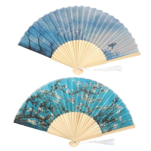 Bambus Handheld Folding Lüfter Wetterhandwerk Aprikosenblüte Charming Asian Design Dekorative Requisite Bambus Handheld Folding Lüfter Wetterhandwerk Aprikosenblüte Charming Asian Design Dekorative Requisite von LIYJTK
