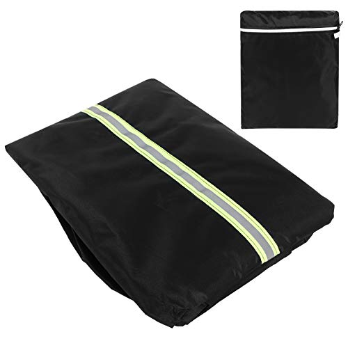 Black Round Garden Reflective Nylon Oxford Tischabdeckung für alle Outdoor -Möbel - 128x71 cm von LIYJTK