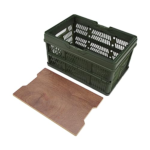 Camping -Picknickkorb große Kapazität Faltbare multifunktionale Handheld -Aufbewahrungsbox -Camping -Organisator für Picknick -Campingauto -Kofferraum (M 25x25x10.5cm / 9.8x9.8x4.1in) von LIYJTK