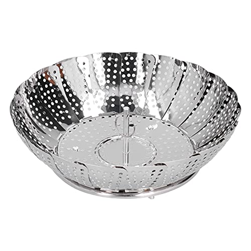 Dampfkorb aus Edelstahl 28 cm Durchmesser Einziehbares faltbares Dampfregal Home Küche Küche Hilfreiches Werkzeug Dampfkorb aus Edelstahl 28 cm Durchmesser Einziehbares faltbares Dampfregal Home Küche Küche Hilfreiches Werkzeug von LIYJTK