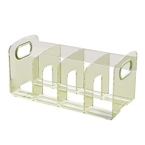 Desktop -Buch Rack Acryl Tabletop Organizer Study Office Mehrere Kompartimente Praktische Seitengriffe transparentes Design robustes Acrylmaterialien ordentlicher Organisation (4 Fach) von LIYJTK
